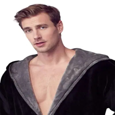 Men’s Robe with Hood – Ultra-Soft Plush Comfort for Everyday Use